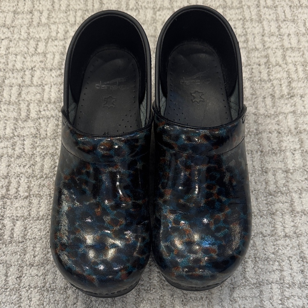 Dansko Multicolor Animal Print Clogs